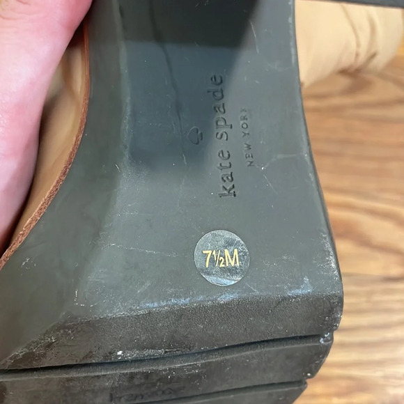 Kate Spade New York Ginnie Booties Block Heel Camel Size 7.5 - Picture 8 of 14